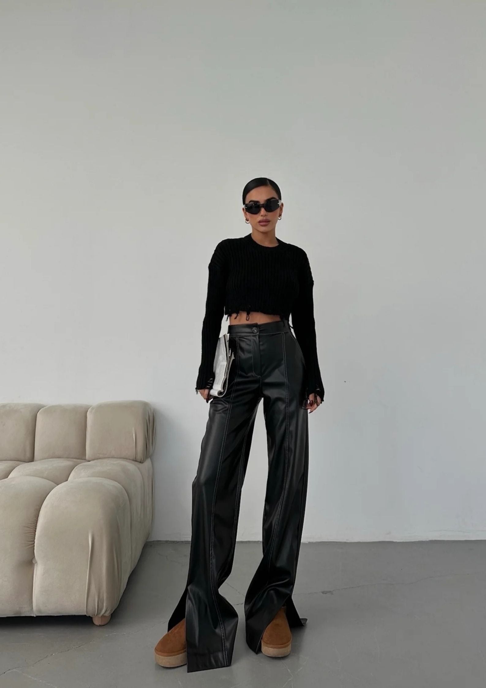 How to Layer Leather Pants with Sweaters for Cold Weather