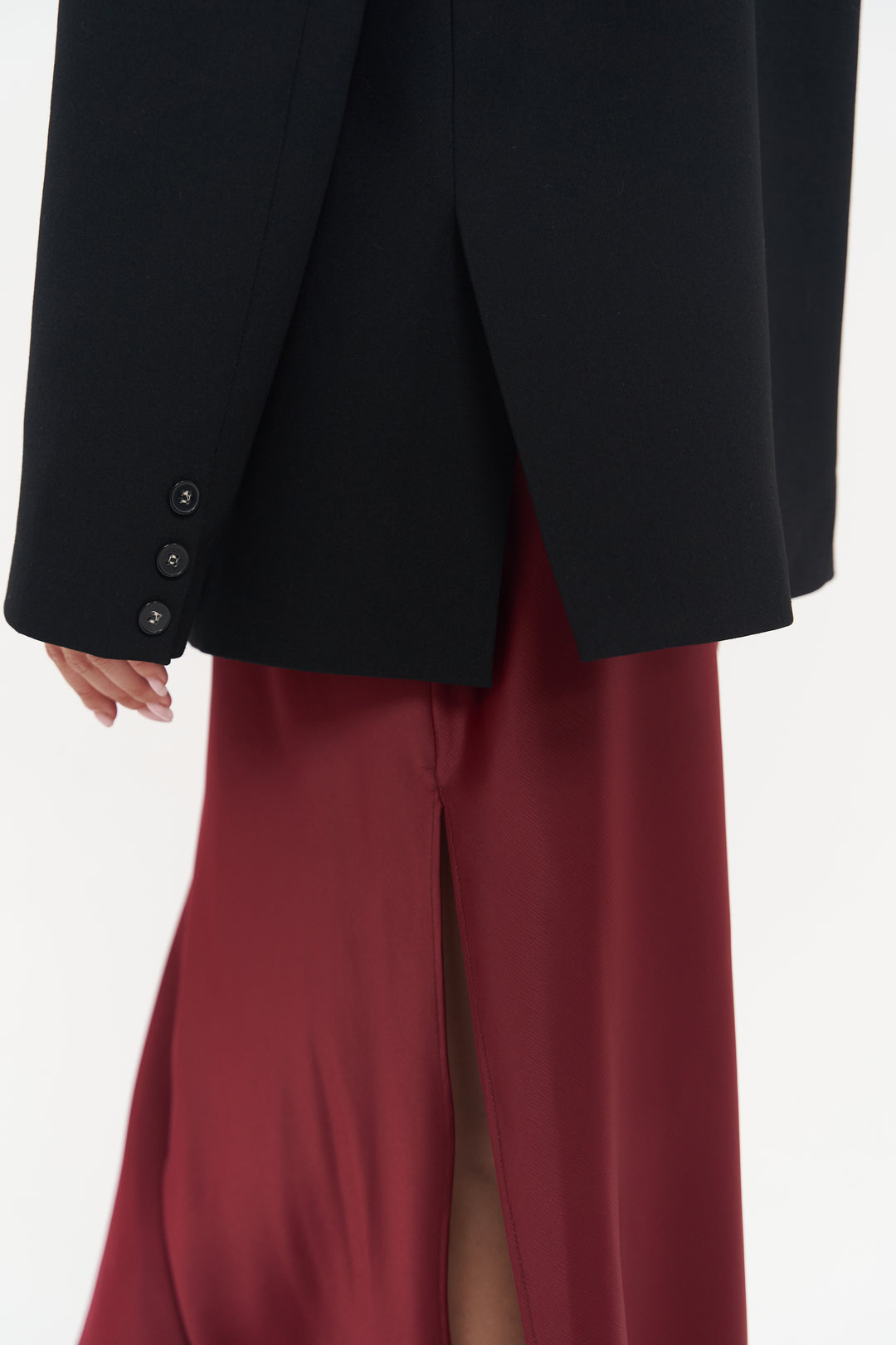 Double-Button Slit Back Blazer