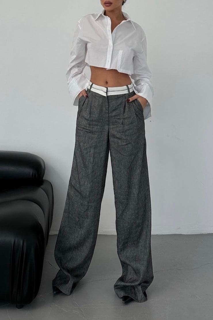 Bella Pants Mixed Gray