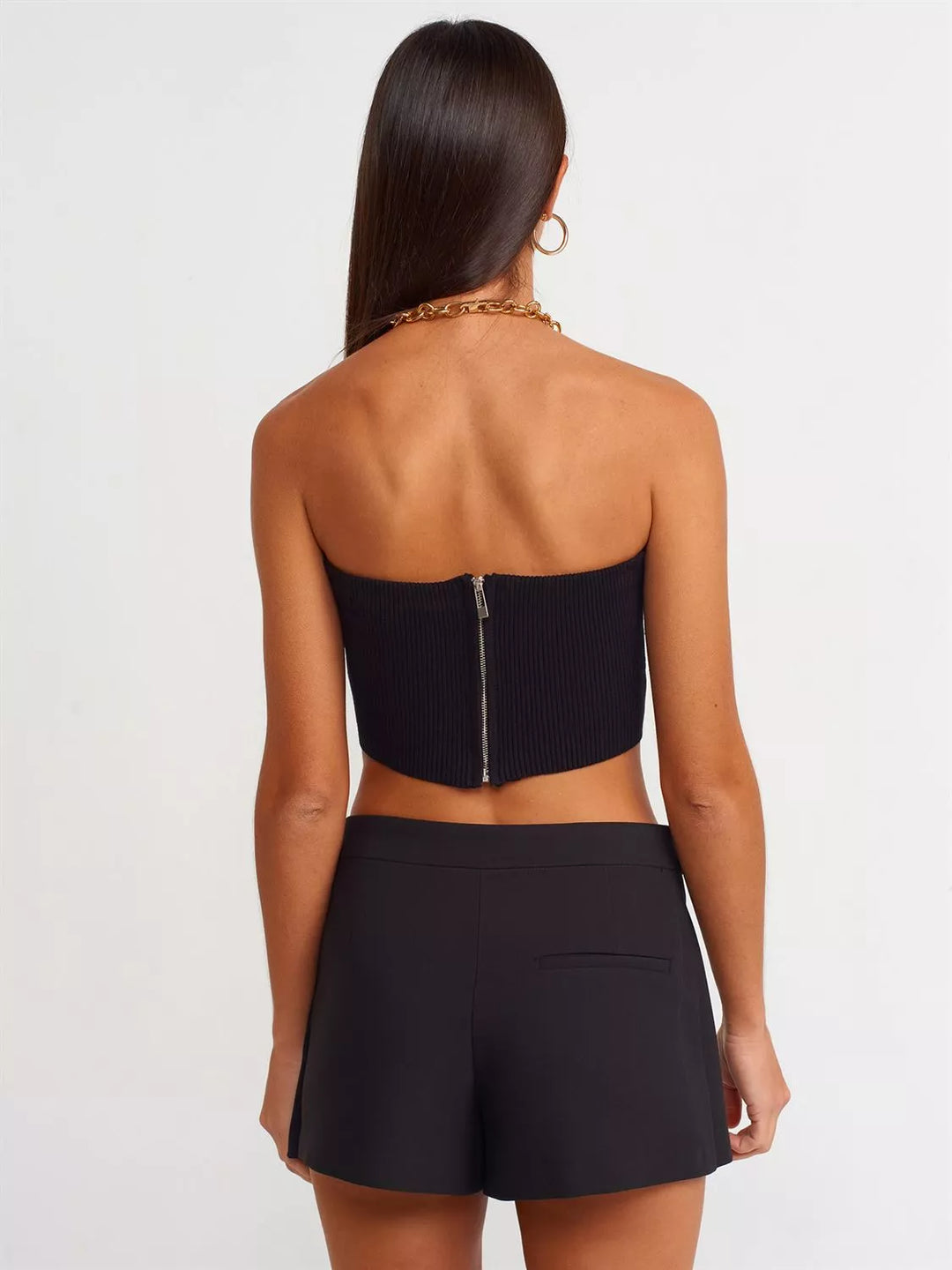 V Shape Strapless Top