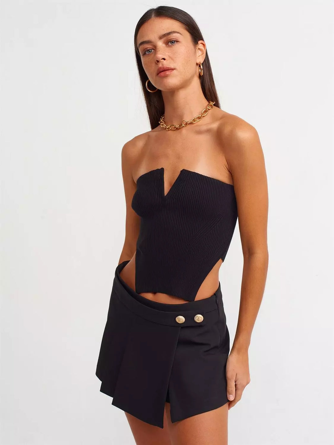 V Shape Strapless Top