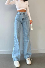 Stitch Front Flared Jeans