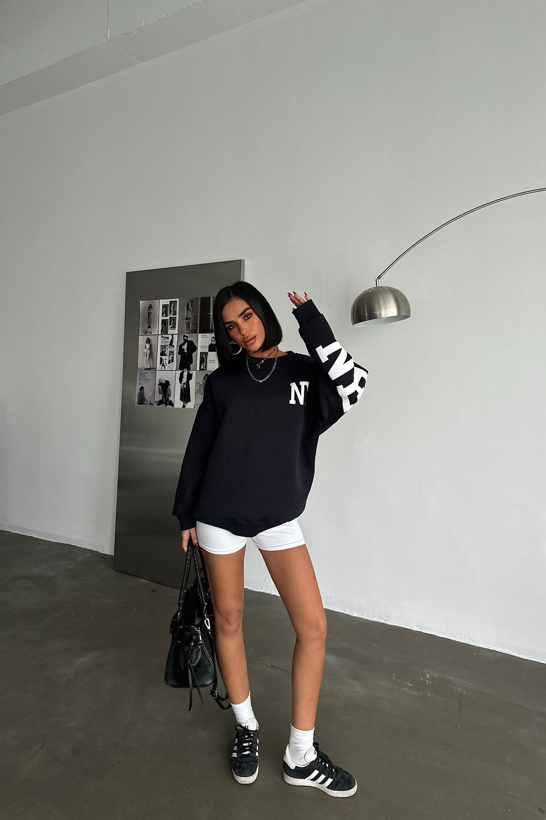 Navy New York Oversize Sweatshirt