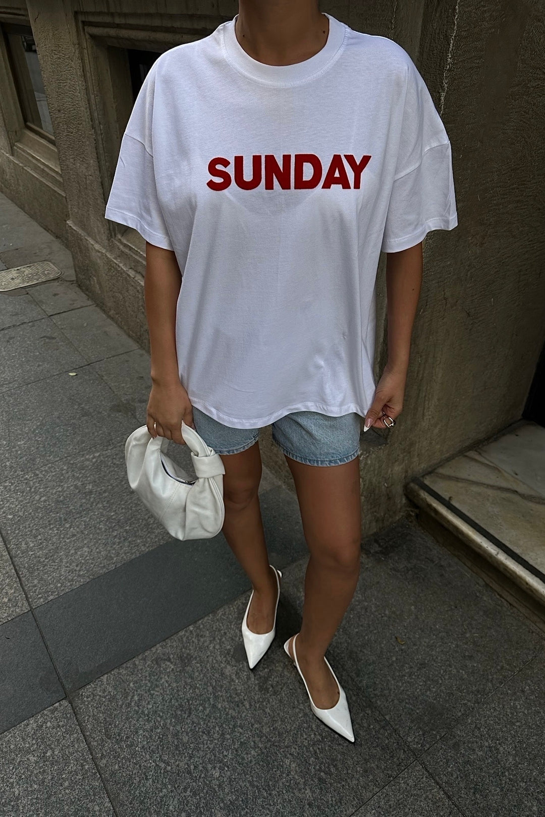 Embroidered Sunday T-shirt