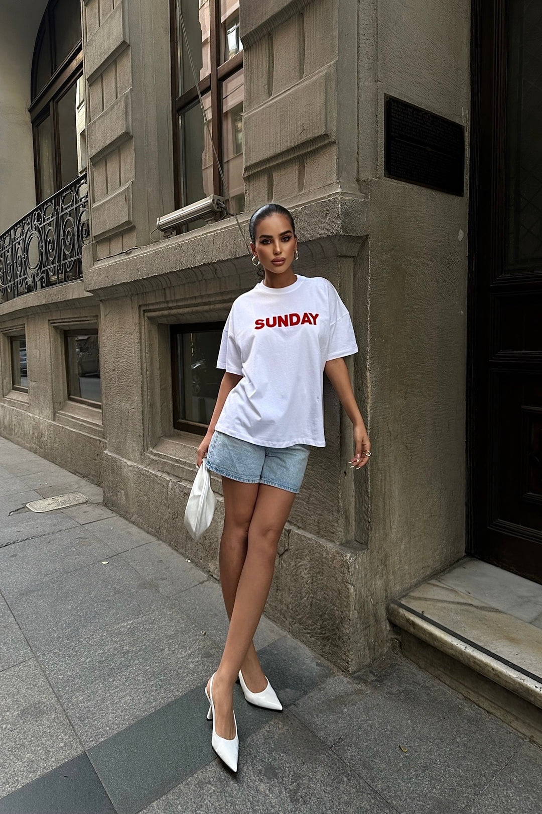 Embroidered Sunday T-shirt