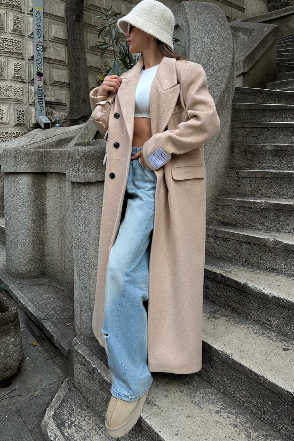 Hifi Straight Beige Coat