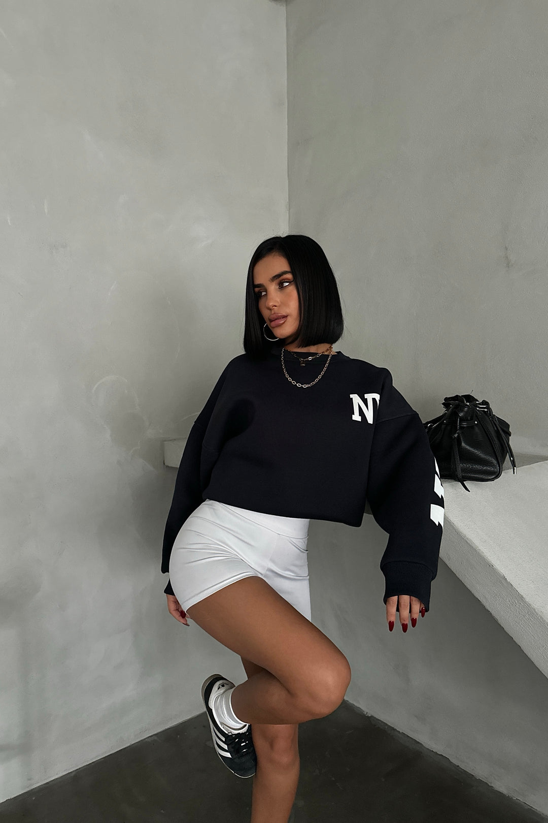 Navy New York Oversize Sweatshirt