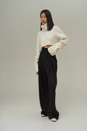Turtle Neck Cropped Sweater