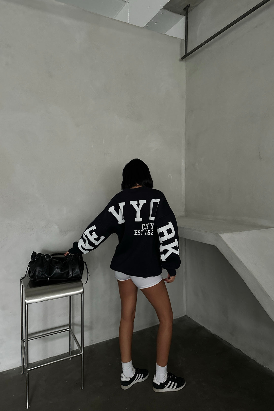 Navy New York Oversize Sweatshirt