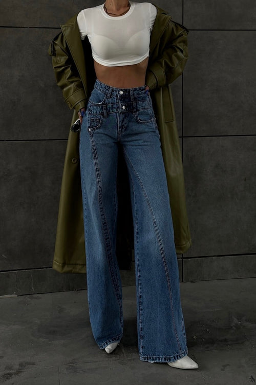 Double Waist Style Jeans