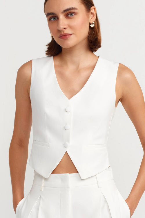 Sleek Button-Front Vest