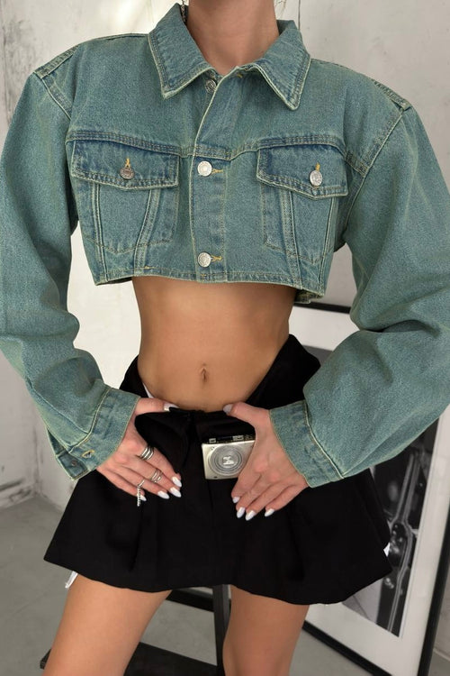 Dyed Crop Jean Jacket