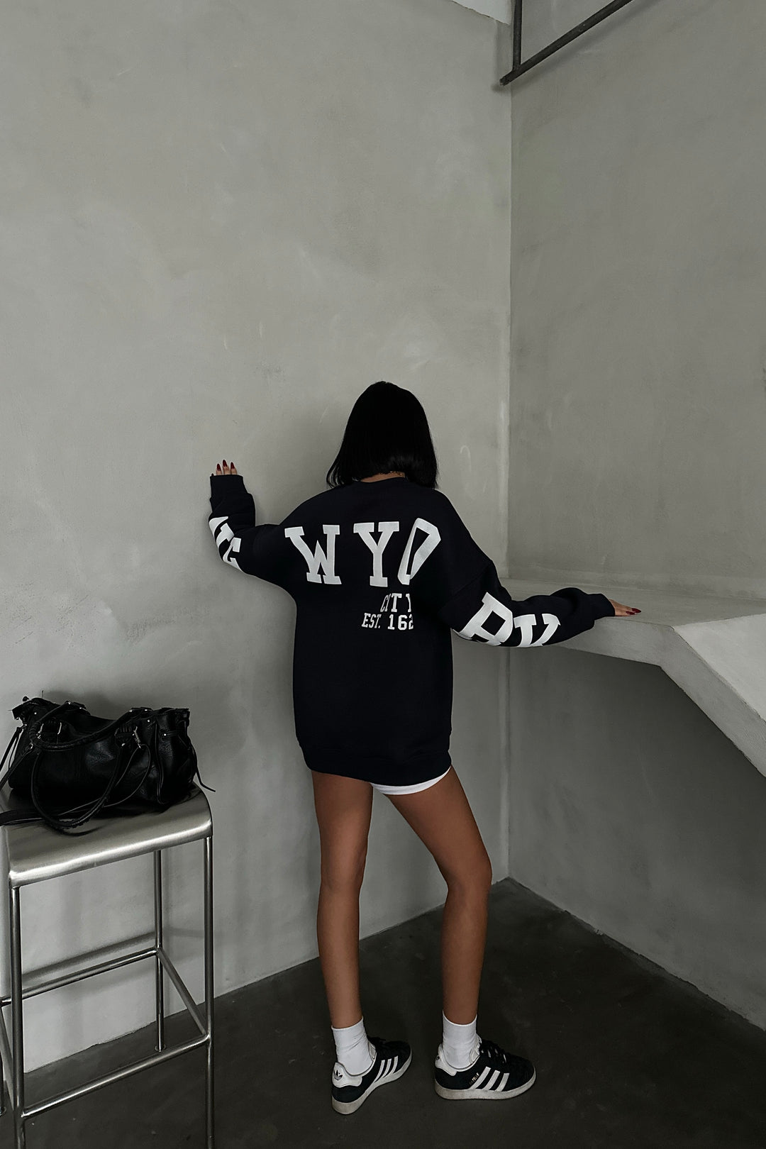 Navy New York Oversize Sweatshirt