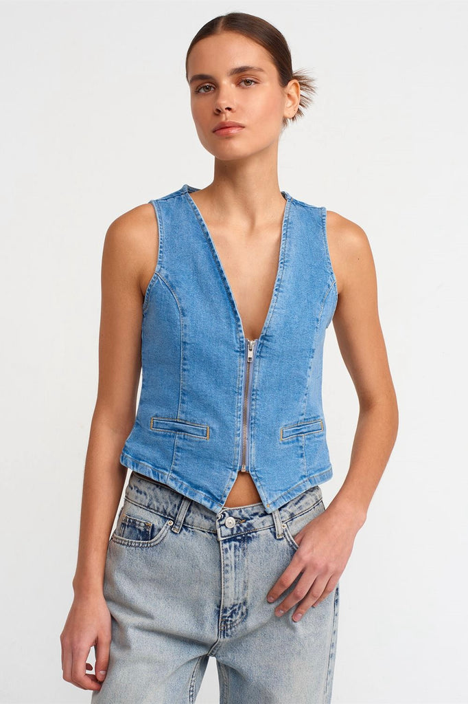 Bibiy MATHILDA PEPURAMU DENIM VEST