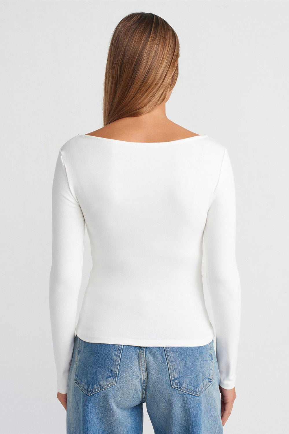 Ruched Side Long Sleeve Top
