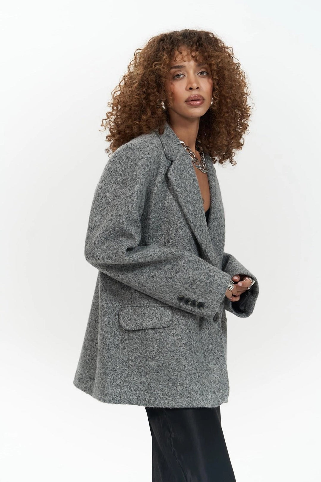 Enzo Oversized Wool Blazer Jacket