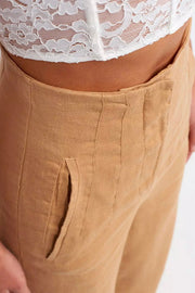 Latte Linen Pants