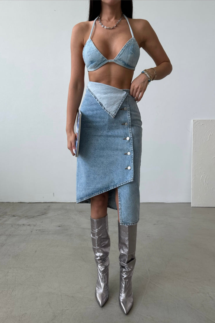 Button Up Limited Edition Jean Skirt