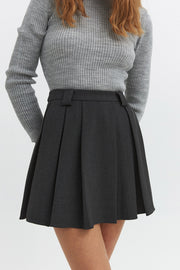 Anthracite Pleated Skirt