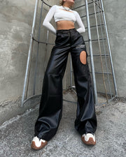 Lusifer Flared Leather Pants