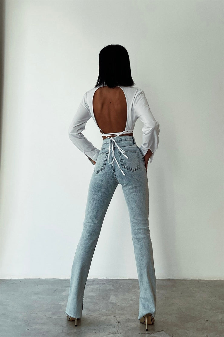 Skinny Split Hem Jeans