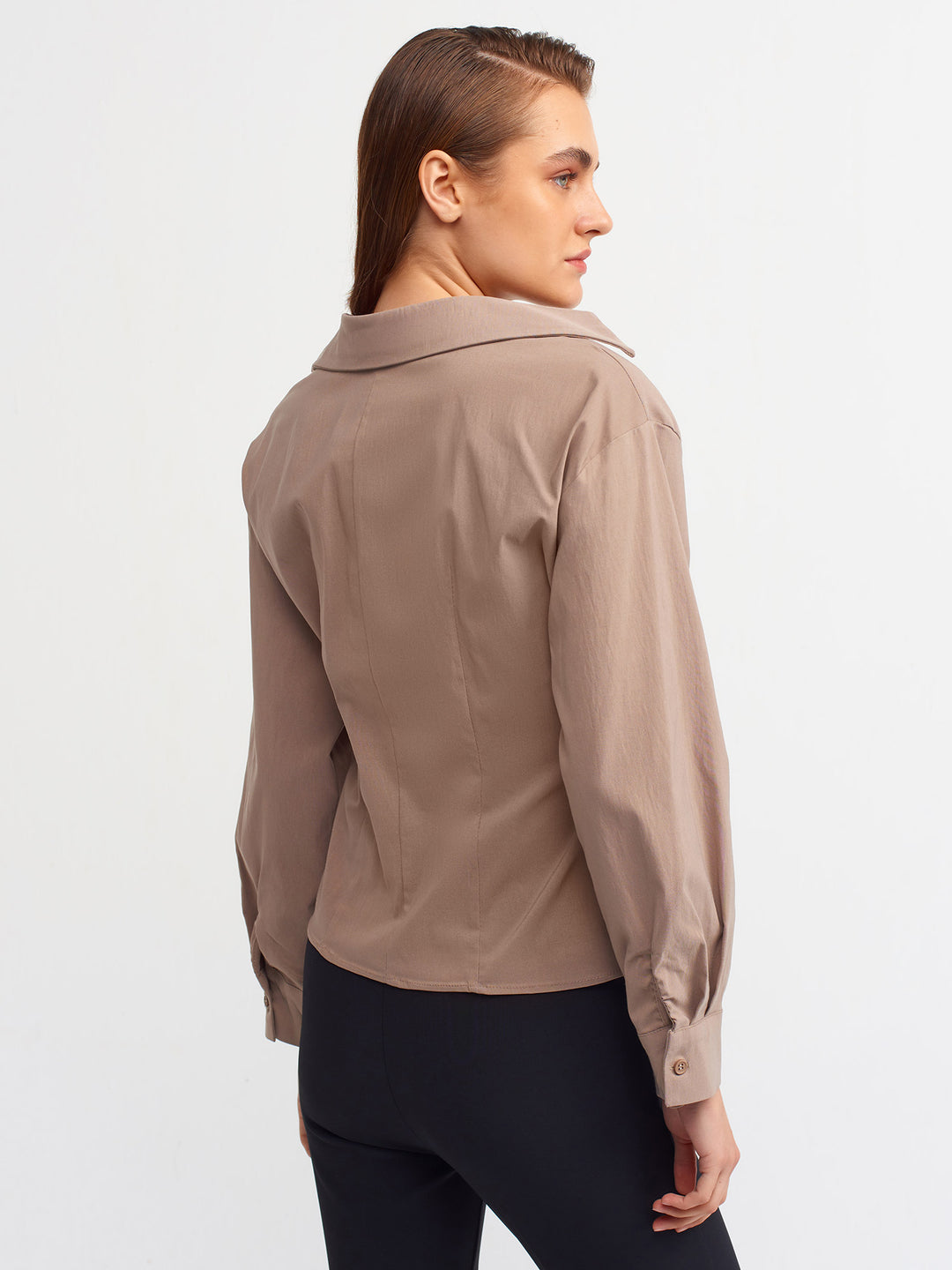 Open Side Shirt Beige