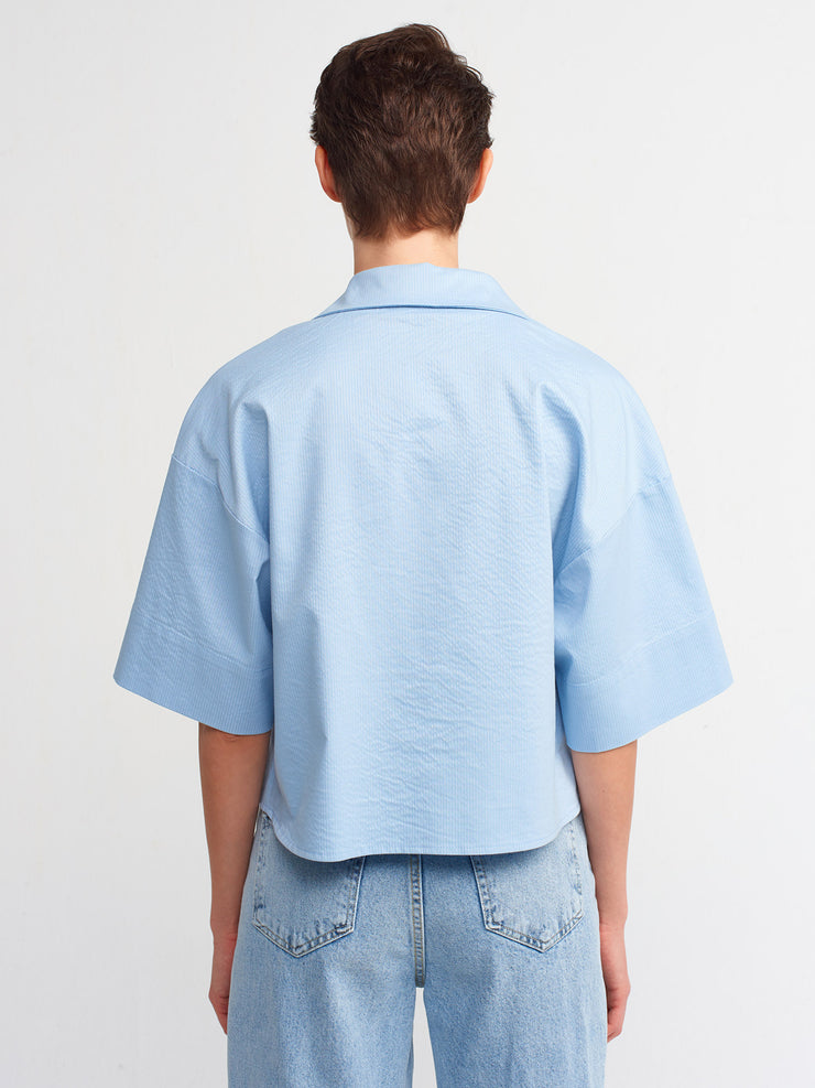 Oversize Pocket Shirt Blue