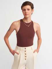 Halter Top Brown