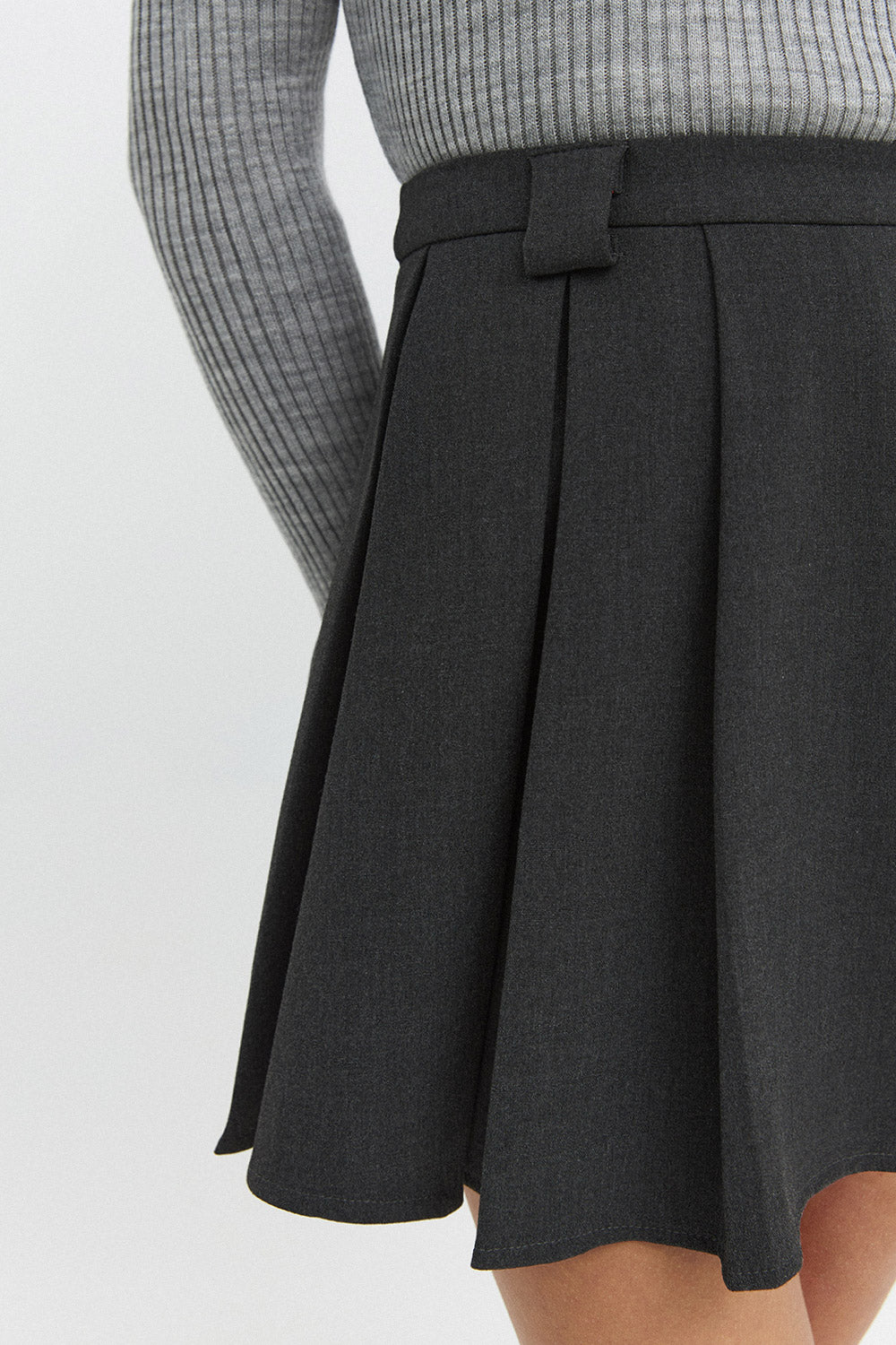 Anthracite Pleated Skirt