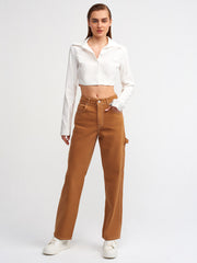 Straight Cargo Pants Brown