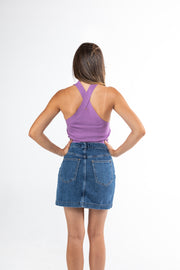 Wrap Design Jeans Skirt