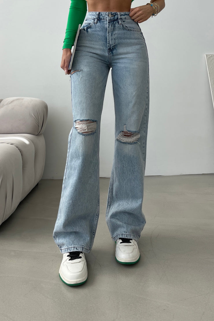 Bernea Ripped Flared Jeans