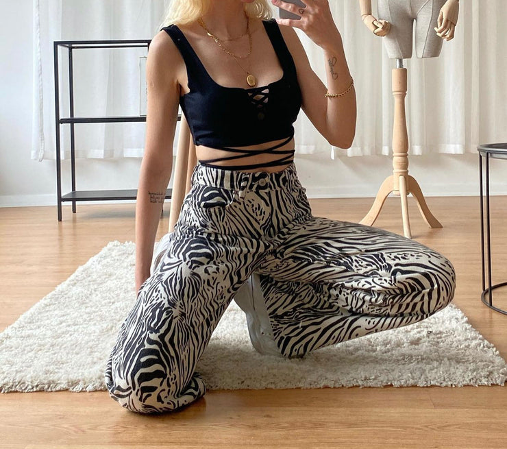 Zebra Animal Print Jeans
