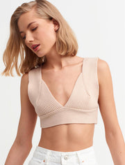 Ribbed Triangle Bralette
